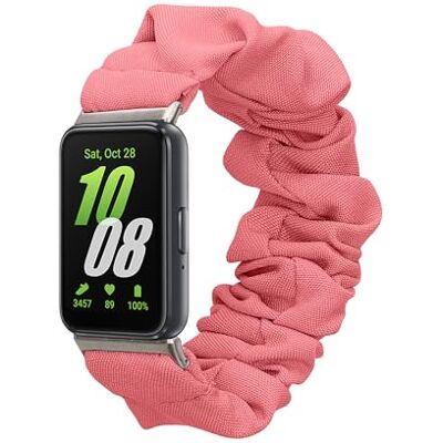 kwmobile Armband compatibel met Samsung Galaxy Fit 3, reservearmband met scrunchie-design voor fitnesstracker, lichtroze kwmobile Armband compatibel met Samsung Galaxy Fit 3, reservearmband met scrunchie-design voor fitnesstracker, lichtroze