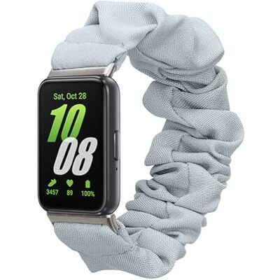 kwmobile Armband compatibel met Samsung Galaxy Fit 3, reservearmband met scrunchie-design voor fitnesstracker, lichtblauw kwmobile Armband compatibel met Samsung Galaxy Fit 3, reservearmband met scrunchie-design voor fitnesstracker, lichtblauw