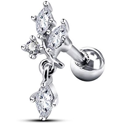 OUFER Helix piercing oor piercing 16G kraakbeen piercing van 316L chirurgisch staal hanger wijnstok met zirkonia tragus piercing oorbellen dames ring sieraden piercing 6mm OUFER Helix piercing oor piercing 16G kraakbeen piercing van 316L chirurgisch staal hanger wijnstok met zirkonia tragus piercing oorbellen dames ring sieraden piercing 6mm