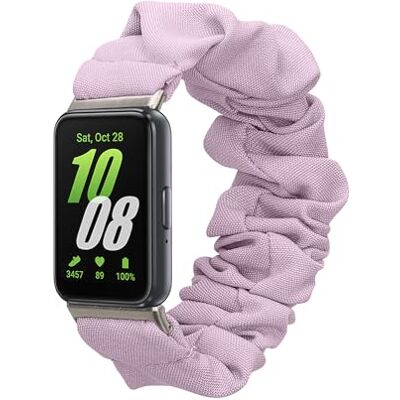 kwmobile Armband compatibel met Samsung Galaxy Fit 3, reservearmband met scrunchie-design voor fitnesstracker, paars kwmobile Armband compatibel met Samsung Galaxy Fit 3, reservearmband met scrunchie-design voor fitnesstracker, paars