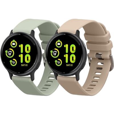 kwmobile Bandje compatibel met Garmin Vivoactive 5 / Active 5 armband, 2 x reservearmband van siliconen, voor fitnesstracker kwmobile Bandje compatibel met Garmin Vivoactive 5 / Active 5 armband, 2 x reservearmband van siliconen, voor fitnesstracker