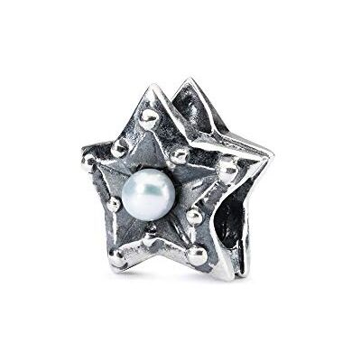 TROLLBEADS TAGBE-00218 Hanger voor dames, ster van wijsheid, 925 zilver, witte parel, sterling zilver, parel, Sterling zilver, Parel TROLLBEADS TAGBE-00218 Hanger voor dames, ster van wijsheid, 925 zilver, witte parel, sterling zilver, parel, Sterling zilver, Parel