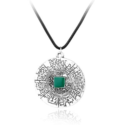 Rapoyo Halsketting hanger sieraden het labyrint loper labyrint ronde ketting groen email hanger ketting voor vrouwen mannen mode charme accessoires sieraden Halloween Kerstmis Valentijnsdag verjaardag Rapoyo Halsketting hanger sieraden het labyrint loper labyrint ronde ketting groen email hanger ketting voor vrouwen mannen mode charme accessoires sieraden Halloween Kerstmis Valentijnsdag verjaardag