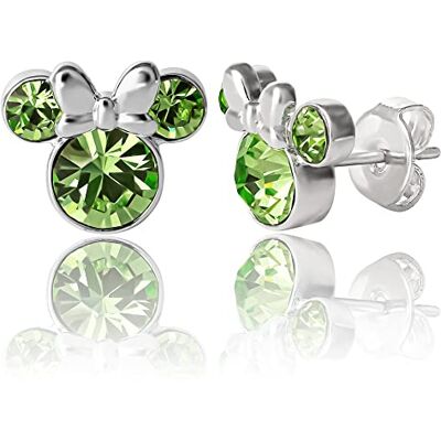 Disney Minnie Mouse Birthstone Stud oorbellen voor dames, Minnie Mouse oorbellen, geboortesteen sieraden, , UNIEK, messing, zirkonia Disney Minnie Mouse Birthstone Stud oorbellen voor dames, Minnie Mouse oorbellen, geboortesteen sieraden, , UNIEK, messing, zirkonia