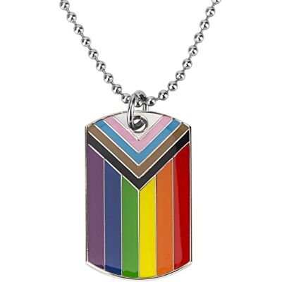 Sinwinkori Progress Halsketting met hanger, regenboog, aseksueel, transgender, MIL, biseksueel, pansexueel, Philadelphia, non-binaire zon, set lesbienne Demiboy Dog Tag halsketting, Emaille Lak Goud Sinwinkori Progress Halsketting met hanger, regenboog, aseksueel, transgender, MIL, biseksueel, pansexueel, Philadelphia, non-binaire zon, set lesbienne Demiboy Dog Tag halsketting, Emaille Lak Goud