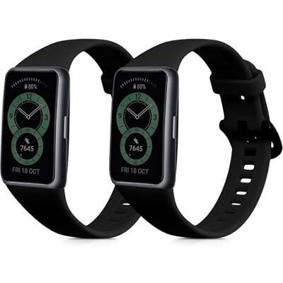 kwmobile Armband compatibel met Huawei Band 6 & 6 Pro/Honor Band 7 & 6, 2 x reservearmband van siliconen voor fitnesstracker kwmobile Armband compatibel met Huawei Band 6 & 6 Pro/Honor Band 7 & 6, 2 x reservearmband van siliconen voor fitnesstracker