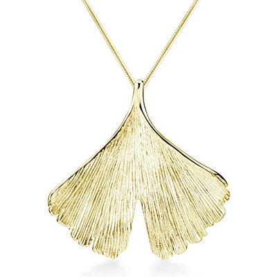 MATERIA by Matthias Wagner Materia Gingko Gingko bladhanger voor dames, 925 zilver, roségoud, met ketting, sterling zilver MATERIA by Matthias Wagner Materia Gingko Gingko bladhanger voor dames, 925 zilver, roségoud, met ketting, sterling zilver