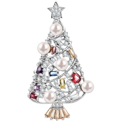 KristLand Elegante Luxe Rose Sneeuwvlokken Zon Bloem Zirkoon Fonkelende Vrouwen Bruiloft Wit Goud Broche Ketting Hanger Dubbele Dragen Sjaals Outfits KristLand Elegante Luxe Rose Sneeuwvlokken Zon Bloem Zirkoon Fonkelende Vrouwen Bruiloft Wit Goud Broche Ketting Hanger Dubbele Dragen Sjaals Outfits