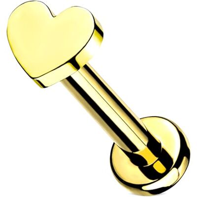 Stachelkleid Titanium labret piercing hart platte basis goud universeel hypoallergeen voor mannen vrouwen cyber dahlia helix oor septril haai slang kraakbeen lip piercing, Titanium Stachelkleid Titanium labret piercing hart platte basis goud universeel hypoallergeen voor mannen vrouwen cyber dahlia helix oor septril haai slang kraakbeen lip piercing, Titanium