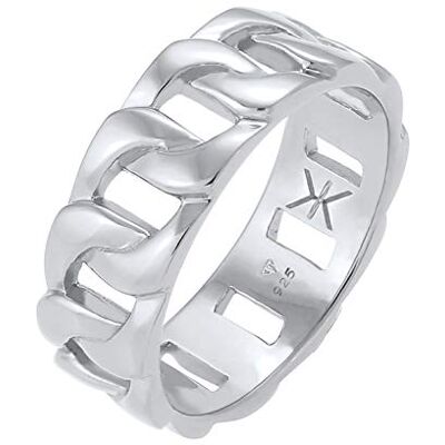 Kuzzoi Massieve herenring (8 mm) van 925 sterling zilver in kettinglook ringmaat 54-66, 0611842020, 925 sterling zilver Kuzzoi Massieve herenring (8 mm) van 925 sterling zilver in kettinglook ringmaat 54-66, 0611842020, 925 sterling zilver