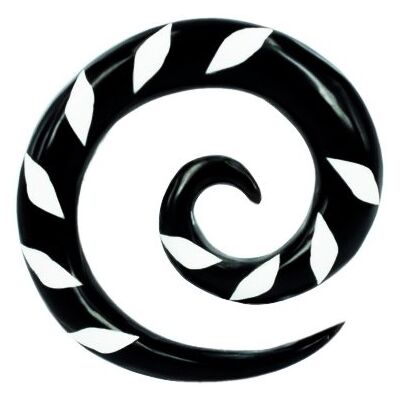 CHICNET Chic-Net Buffalo Tribal Piercing expander spiraal zwart met wit geruit lay 16 mm plug tunnel oorbellen oorbellen CHICNET Chic-Net Buffalo Tribal Piercing expander spiraal zwart met wit geruit lay 16 mm plug tunnel oorbellen oorbellen