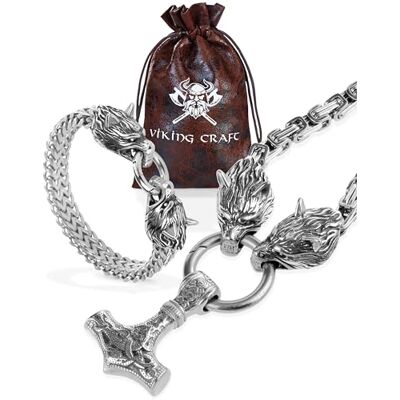 Halsketting van roestvrij staal voor heren, 60 cm, Vikingsieraden en decoratie, cadeau Halsketting van roestvrij staal voor heren, 60 cm, Vikingsieraden en decoratie, cadeau