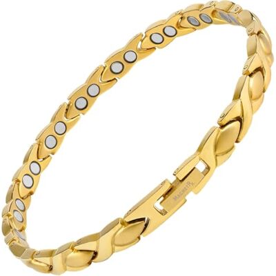 MagnetRX Magnetisch enkelbandje voor dames, zeer robuust, met 34 magneten, titanium, eenheidsmaat MagnetRX Magnetisch enkelbandje voor dames, zeer robuust, met 34 magneten, titanium, eenheidsmaat