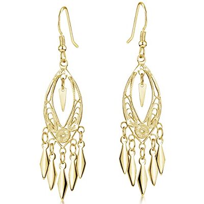 MATERIA by Matthias Wagner Oorbellen voor dames, 925 zilver, oosterse lengte, 18 x 65 mm, sterling zilver, Sterling zilver MATERIA by Matthias Wagner Oorbellen voor dames, 925 zilver, oosterse lengte, 18 x 65 mm, sterling zilver, Sterling zilver