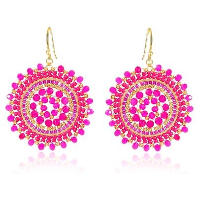 Elegance 11 designs Hangende oorbellen van glaskralen voor dames, boho-stijl, voor het strand, Glas, Geen edelsteen Elegance 11 designs Hangende oorbellen van glaskralen voor dames, boho-stijl, voor het strand, Glas, Geen edelsteen