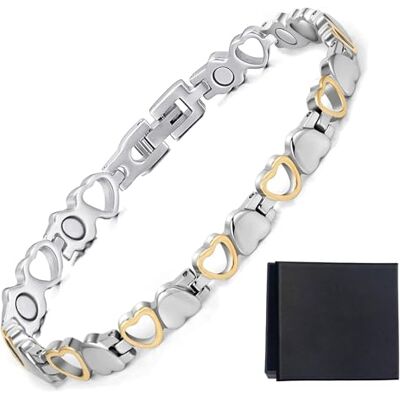 HOKIAMCN Magnetische armband van titanium staal met verstelbaar verwijderingsgereedschap en geschenkdoos HOKIAMCN Magnetische armband van titanium staal met verstelbaar verwijderingsgereedschap en geschenkdoos