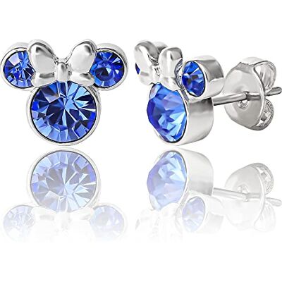 Disney Minnie Mouse Birthstone Jewelry, zilver geplateerde kristallen stud oorbellen voor vrouwen en meisjes, Mickey's 90e verjaardag (meer kleuren beschikbaar) Disney Minnie Mouse Birthstone Jewelry, zilver geplateerde kristallen stud oorbellen voor vrouwen en meisjes, Mickey's 90e verjaardag (meer kleuren beschikbaar)