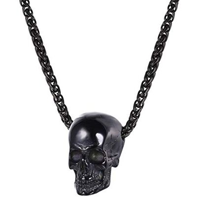 U7 Halsketting met hanger met schedel Demon Punk Aangepaste Tekst Beschikbaar Roestvrij Staal Koord Leer Verzilverd/Goud/Zwart Gothic Halloween Sieraden, Roestvrij staal, Zonder steen U7 Halsketting met hanger met schedel Demon Punk Aangepaste Tekst Beschikbaar Roestvrij Staal Koord Leer Verzilverd/Goud/Zwart Gothic Halloween Sieraden, Roestvrij staal, Zonder steen