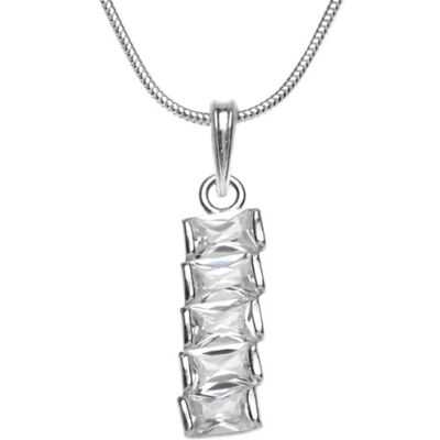 INCOLLECTIONS In Collections dameshalsketting met hanger 925 sterling zilver zirkonia wit 241A201660340, zirkonia INCOLLECTIONS In Collections dameshalsketting met hanger 925 sterling zilver zirkonia wit 241A201660340, zirkonia