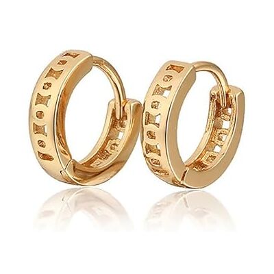 BOBIJOO JEWELRY Opengewerkte oorbellen voor kinderen, baby, meisjes, goud, verguld, hoepel, doop, verjaardag, microvezel, zonder steen BOBIJOO JEWELRY Opengewerkte oorbellen voor kinderen, baby, meisjes, goud, verguld, hoepel, doop, verjaardag, microvezel, zonder steen