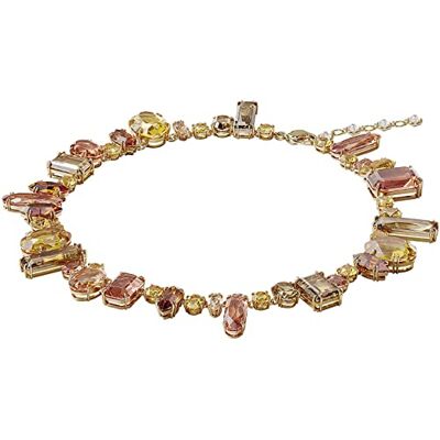 Swarovski Gema-ketting, waaier van oogverblindende kristallen in klassieke maten, verguld, meerkleurig Swarovski Gema-ketting, waaier van oogverblindende kristallen in klassieke maten, verguld, meerkleurig