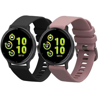 kwmobile Bandje compatibel met Garmin Vivoactive 5 / Active 5 armband, 2 x reservearmband van siliconen, voor fitnesstracker kwmobile Bandje compatibel met Garmin Vivoactive 5 / Active 5 armband, 2 x reservearmband van siliconen, voor fitnesstracker