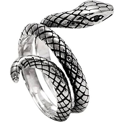LZHRD Vintage Ring S925 Zilveren Sieraden Vintage Thaise Zilver Verstelbare Snake Ring Unisex 1, Sterling Zilver LZHRD Vintage Ring S925 Zilveren Sieraden Vintage Thaise Zilver Verstelbare Snake Ring Unisex 1, Sterling Zilver