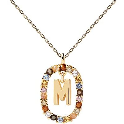 P D PAOLA Halsketting met letter M 925 sterling zilver, 18 karaat verguld Sieraden voor dames, Única, goud, geen edelsteen, Goud, Geen edelsteen P D PAOLA Halsketting met letter M 925 sterling zilver, 18 karaat verguld Sieraden voor dames, Única, goud, geen edelsteen, Goud, Geen edelsteen