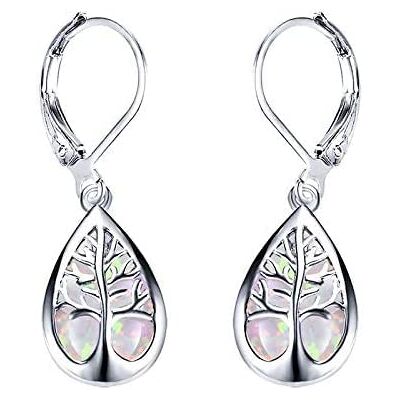 Sysow 925 Sterling Zilveren Sieraden Prachtige Water Druppel Blauw Vuur Vuur Opalen Leven Boom Pangle Oorbellen voor Vrouwen Sysow 925 Sterling Zilveren Sieraden Prachtige Water Druppel Blauw Vuur Vuur Opalen Leven Boom Pangle Oorbellen voor Vrouwen