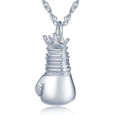 Unendlich U Halsketting voor dames en meisjes, 925 zilver, bokshandschoenen, hanger met 45 cm, ketting, kerstcadeau, verjaardag, email, zonder steen, Emaille, Zonder steen Unendlich U Halsketting voor dames en meisjes, 925 zilver, bokshandschoenen, hanger met 45 cm, ketting, kerstcadeau, verjaardag, email, zonder steen, Emaille, Zonder steen