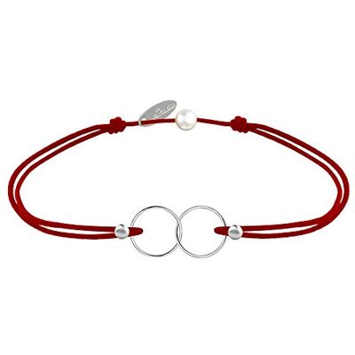LES POULETTES BIJOUX Zilveren schakelarmband ringen jij en ik Classics, 15 centimeter, Niet-kostbaar metaal, Parel LES POULETTES BIJOUX Zilveren schakelarmband ringen jij en ik Classics, 15 centimeter, Niet-kostbaar metaal, Parel