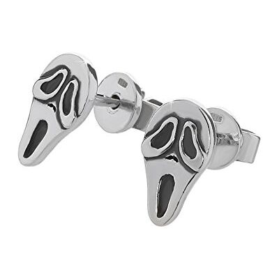 NKlaus Zilveren Paar Grote Oorbellen 925 Sterling Zilver Scream Face Crew Oorbellen 6196 NKlaus Zilveren Paar Grote Oorbellen 925 Sterling Zilver Scream Face Crew Oorbellen 6196