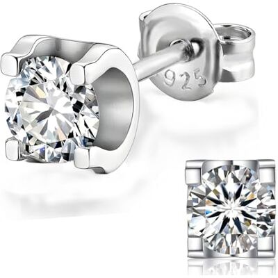 FEIKFEIZ Moissaniet oorbellen voor vrouwen 0,5 karaat laboratorium gecultiveerde diamant 925 sterling zilver verguld 18K wit goud kleur D zuiverheid VVS1 zilveren oorbellen sieraden cadeau FEIKFEIZ Moissaniet oorbellen voor vrouwen 0,5 karaat laboratorium gecultiveerde diamant 925 sterling zilver verguld 18K wit goud kleur D zuiverheid VVS1 zilveren oorbellen sieraden cadeau