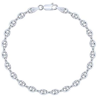 Planetys Armband sterling zilver 925/1000, gerhodineerd, breedte koffiebonen: 4,3 mm, eenheidsmaat, One Size, sterling zilver Planetys Armband sterling zilver 925/1000, gerhodineerd, breedte koffiebonen: 4,3 mm, eenheidsmaat, One Size, sterling zilver