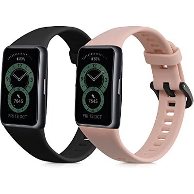 kwmobile Armband compatibel met Huawei Band 6 & 6 Pro/Honor Band 7 & 6, 2 x reservearmband van siliconen voor fitnesstracker kwmobile Armband compatibel met Huawei Band 6 & 6 Pro/Honor Band 7 & 6, 2 x reservearmband van siliconen voor fitnesstracker