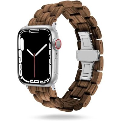 OneFlow Timber Strap heren houten schakelarmband met vouwsluiting klassieke iWatch houten armband OneFlow Timber Strap heren houten schakelarmband met vouwsluiting klassieke iWatch houten armband