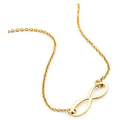 OROVI Damesketting 9 karaat / 375 geelgoud met oneindigheidsteken 47,5 cm halsketting Made in Italy OROVI Damesketting 9 karaat / 375 geelgoud met oneindigheidsteken 47,5 cm halsketting Made in Italy