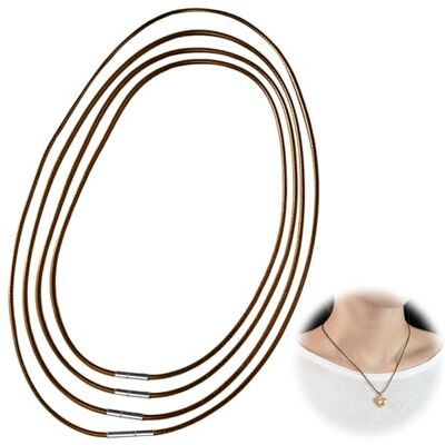 BinXiaoQin 4 stuks leren halskettingen voor dames, leren halskettingen met sluiting, leren ketting voor heren, leren ketting met sluiting, Titanium staal + gewaxt, Niet hebben BinXiaoQin 4 stuks leren halskettingen voor dames, leren halskettingen met sluiting, leren ketting voor heren, leren ketting met sluiting, Titanium staal + gewaxt, Niet hebben