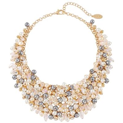 Bocar Modieuze halsketting voor dames, dikke kristallen borstketting, handgemaakt, feestcadeau voor haar, standaard, glas, strass Bocar Modieuze halsketting voor dames, dikke kristallen borstketting, handgemaakt, feestcadeau voor haar, standaard, glas, strass