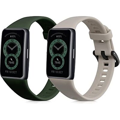 kwmobile Armband compatibel met Huawei Band 6 & 6 Pro/Honor Band 7 & 6, 2 x reservearmband van siliconen voor fitnesstracker kwmobile Armband compatibel met Huawei Band 6 & 6 Pro/Honor Band 7 & 6, 2 x reservearmband van siliconen voor fitnesstracker