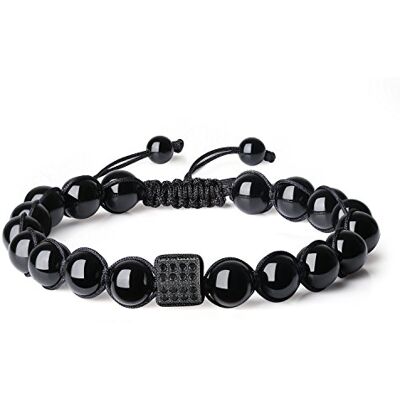 COAI Armband van echte toermalijnsteen, verstelbaar, uniseks, Eén maat, Steen, Toermalijn COAI Armband van echte toermalijnsteen, verstelbaar, uniseks, Eén maat, Steen, Toermalijn