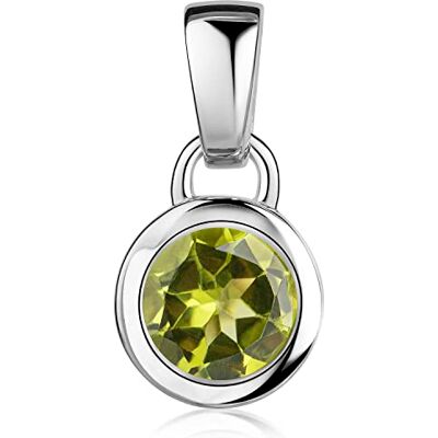MATERIA by Matthias Wagner Dameshanger van 925 zilver met echte peridoot edelsteen, edelsteen MATERIA by Matthias Wagner Dameshanger van 925 zilver met echte peridoot edelsteen, edelsteen