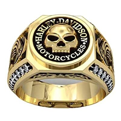 YAHOYA Viking Piraat Anker Schedel Ring Heren Vintage Titanium Staal Goud Dubbel Blade Gouden Ring Gothic Punk Biker Ring Sieraden Party YAHOYA Viking Piraat Anker Schedel Ring Heren Vintage Titanium Staal Goud Dubbel Blade Gouden Ring Gothic Punk Biker Ring Sieraden Party
