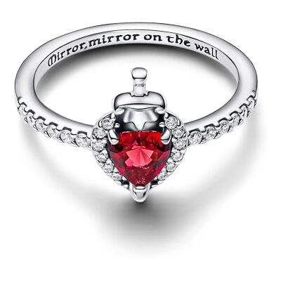 PANDORA Moments Disney Villains Böse Königin Ring van sterling zilver met prachtig kristal, maat 54, 193422C01-54 PANDORA Moments Disney Villains Böse Königin Ring van sterling zilver met prachtig kristal, maat 54, 193422C01-54