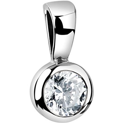 Nenalina Steenhanger voor dames, ketting of halsketting met zirkonia, 925 sterling zilver, 261207-019, sterling zilver, zirkonia Nenalina Steenhanger voor dames, ketting of halsketting met zirkonia, 925 sterling zilver, 261207-019, sterling zilver, zirkonia