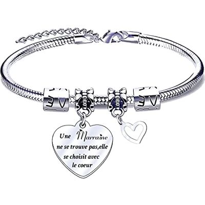 MNBVBV Armband cadeau doop gepersonaliseerd peettante verjaardagscadeau Moederdag cadeau voor peettante kerstcadeaus, size_name, roestvrij staal, geen edelsteen, Roestvrij staal, Geen edelsteen MNBVBV Armband cadeau doop gepersonaliseerd peettante verjaardagscadeau Moederdag cadeau voor peettante kerstcadeaus, size_name, roestvrij staal, geen edelsteen, Roestvrij staal, Geen edelsteen