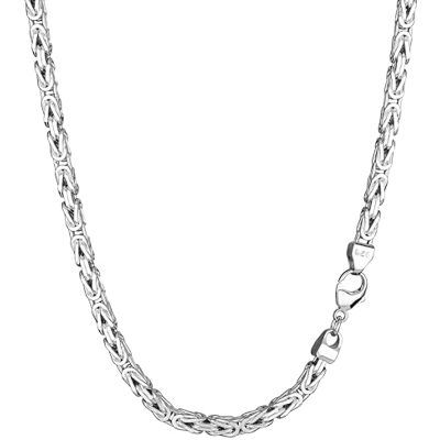 NKlaus koningsketting 4,7mm zilveren ketting 925 sterling zilveren vierkante massieve mannenketting 50cm 3462 NKlaus koningsketting 4,7mm zilveren ketting 925 sterling zilveren vierkante massieve mannenketting 50cm 3462