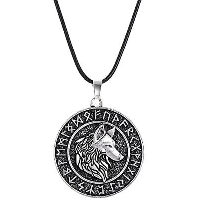 DUTACK Southbankstore Nordic Keltische wolf hanger ketting Viking piraat Odin Mount heren retro rune punk sieraden heren zink DUTACK Southbankstore Nordic Keltische wolf hanger ketting Viking piraat Odin Mount heren retro rune punk sieraden heren zink