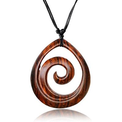CHICNET Verstelbare katoenen ketting Houten kralen Blad Om schildpad Spiraal Zilver beschilderd Voor dames en heren Handgesneden hanger Hippie Boho Houten ketting, hout, parel CHICNET Verstelbare katoenen ketting Houten kralen Blad Om schildpad Spiraal Zilver beschilderd Voor dames en heren Handgesneden hanger Hippie Boho Houten ketting, hout, parel