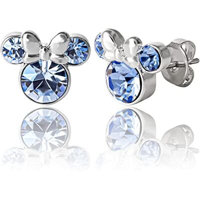 Disney Minnie Mouse Birthstone Stud oorbellen voor dames, Minnie Mouse oorbellen, geboortesteen sieraden, , UNIEK, messing, zirkonia Disney Minnie Mouse Birthstone Stud oorbellen voor dames, Minnie Mouse oorbellen, geboortesteen sieraden, , UNIEK, messing, zirkonia